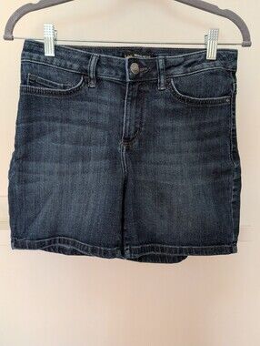 Lee Regular Fit Mid-Rise Women's Blue Denim Shorts Size 6 Stretch Classic